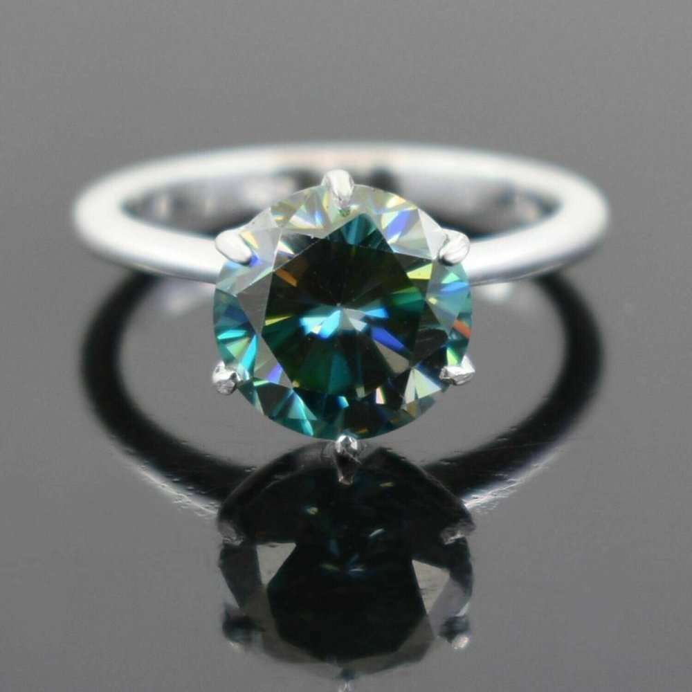 Authentic blue diamond ring